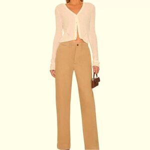 ReDone Pants womens size 31 washed khaki Y2K 90s wide leg cotton High rise New